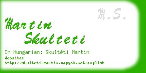 martin skulteti business card