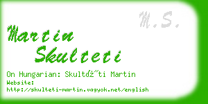 martin skulteti business card